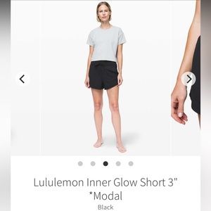 LULULEMON | Inner Glow Short | 3” Inseam | Black | Size 6